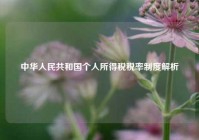 中华人民共和国个人所得税税率制度解析