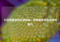  打游戏最佳的沉浸体验：探索游戏类型的独特魅力