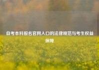 自考本科报名官网入口的法律规范与考生权益保障