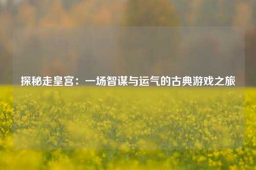 探秘走皇宫：一场智谋与运气的古典游戏之旅