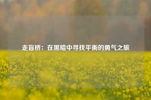 走盲桥：在黑暗中寻找平衡的勇气之旅